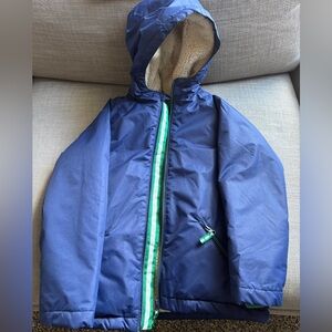 Mini Boden Sherpa Lined Anorak Winter Coat, College Navy, 8-9Y